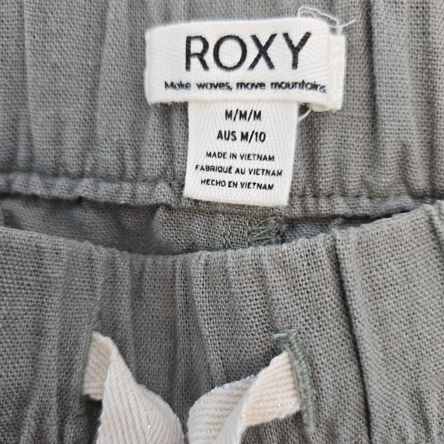 Roxy Linen & Viscose Blend Convertible Casual Pants Size Medium