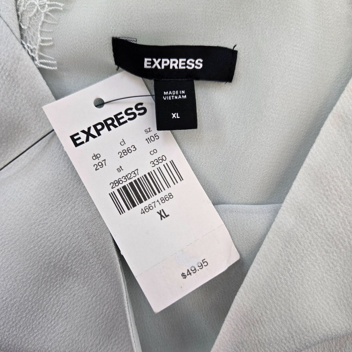 NWT Express Lace Trim Camisole Blouse Size XL
