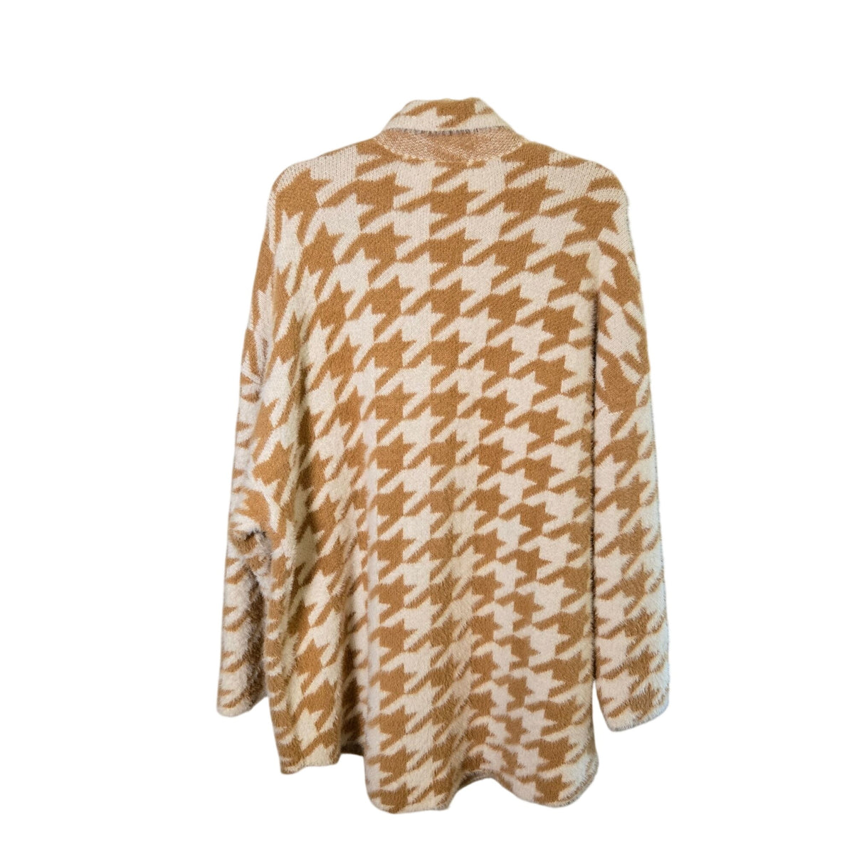 Torrid Houndstooth Iced Coffee Eyelash Shacket Sweater Size Torrid 3/3X