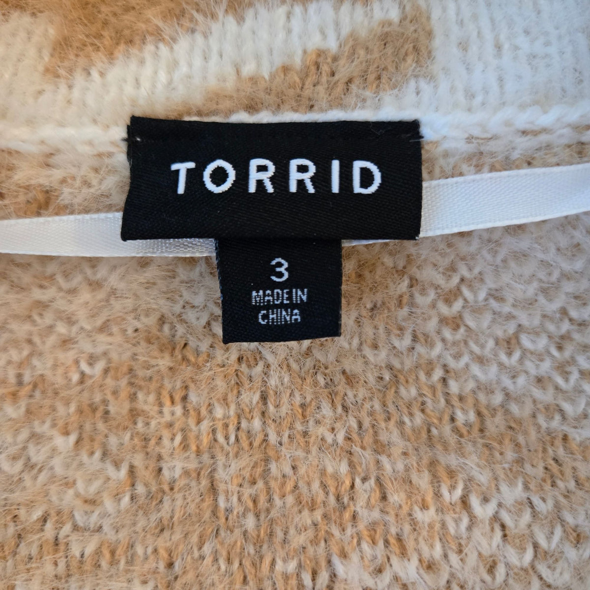 Torrid Houndstooth Iced Coffee Eyelash Shacket Sweater Size Torrid 3/3X