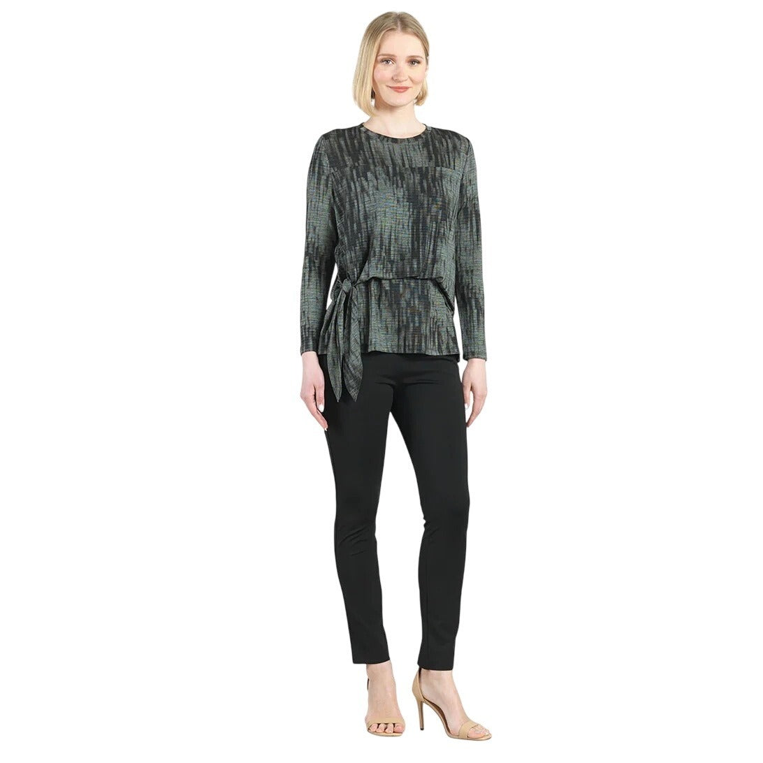 Clara Sunwoo Crinkle Pleat Blouson Overlay Side Tie Detail Top Size XL