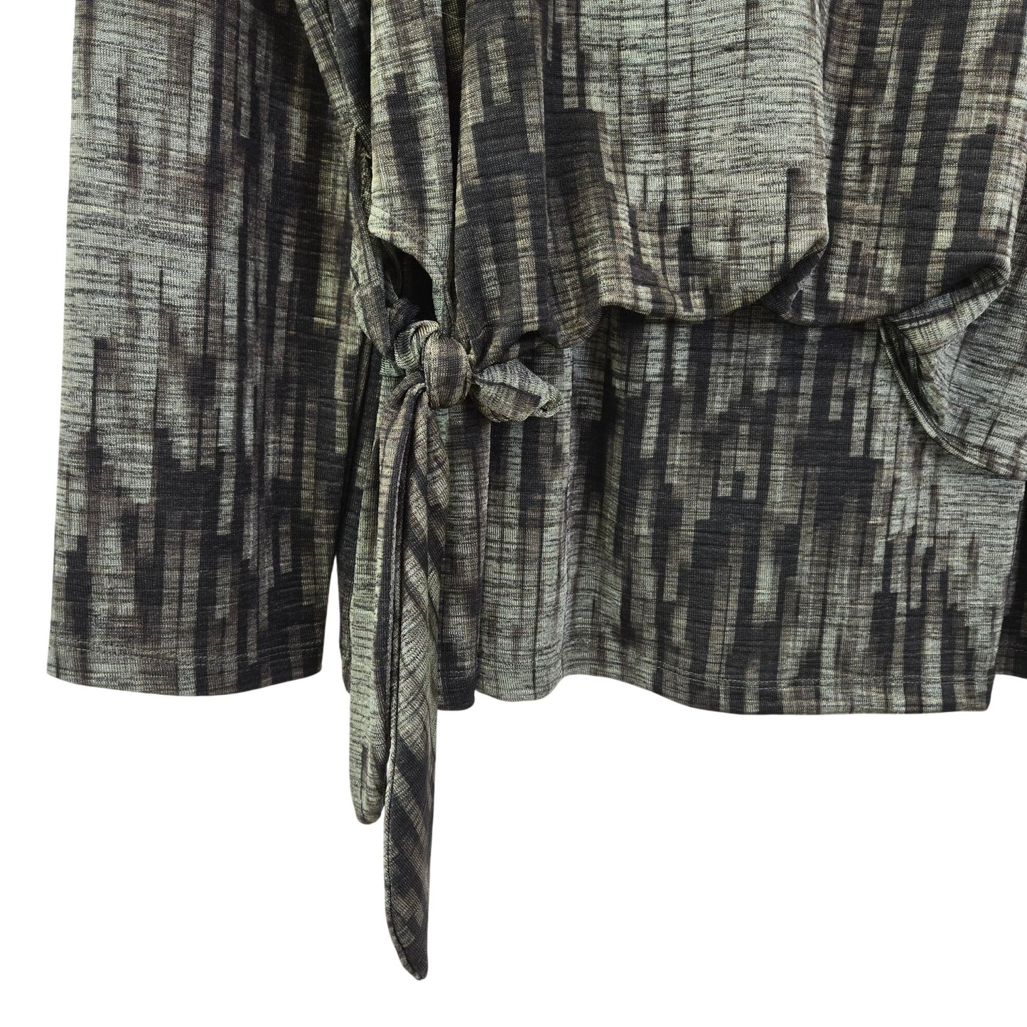 Clara Sunwoo Crinkle Pleat Blouson Overlay Side Tie Detail Top Size XL