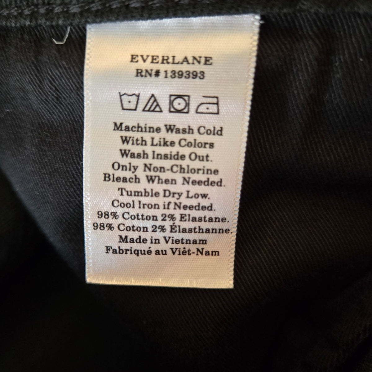 Everlane The Straight Leg Crop Jeans in Black Size 29