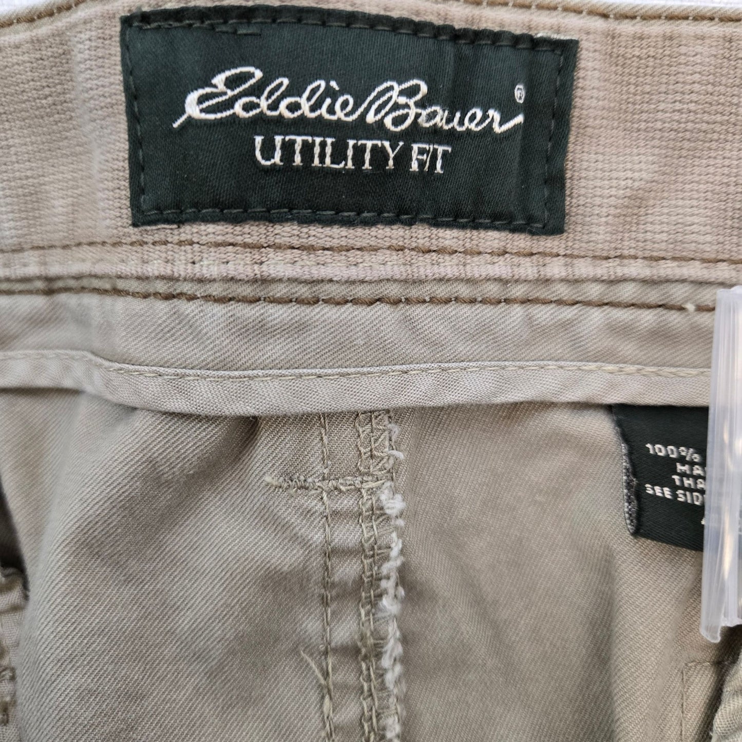 Eddie Bauer 100% Cotton Utility Fit Cargo Pants Size 42