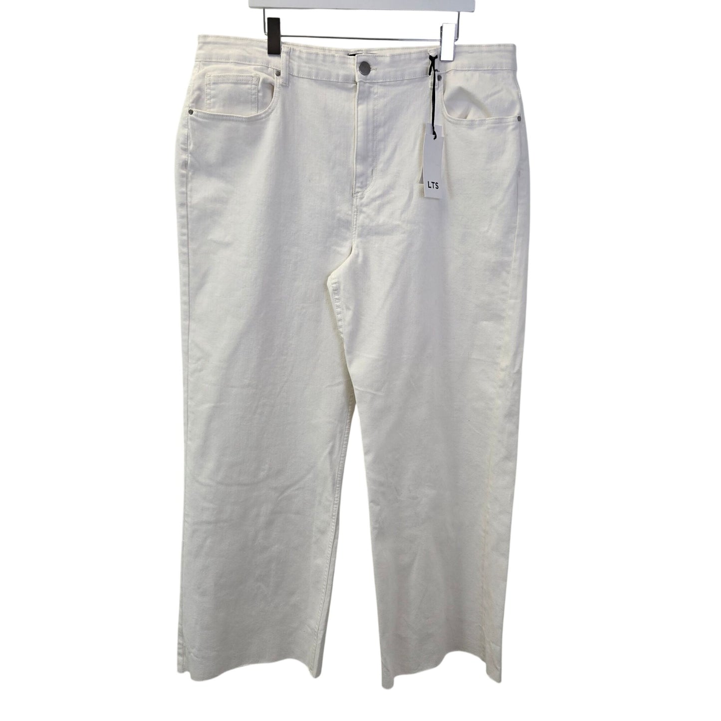 NWT LTS Long Tall Sally Wide Leg High Rise Raw Hem Jeans Size 18