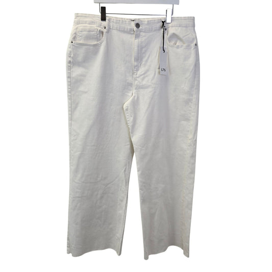 NWT LTS Long Tall Sally Wide Leg High Rise Raw Hem Jeans Size 18