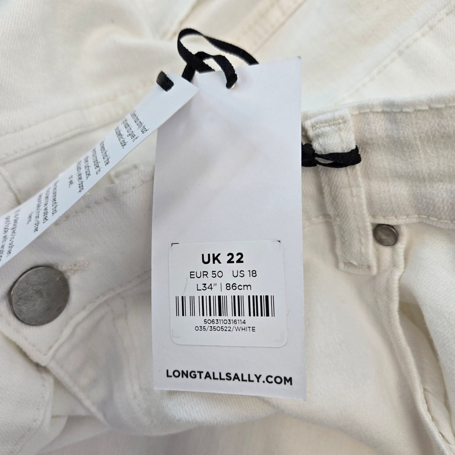 NWT LTS Long Tall Sally Wide Leg High Rise Raw Hem Jeans Size 18