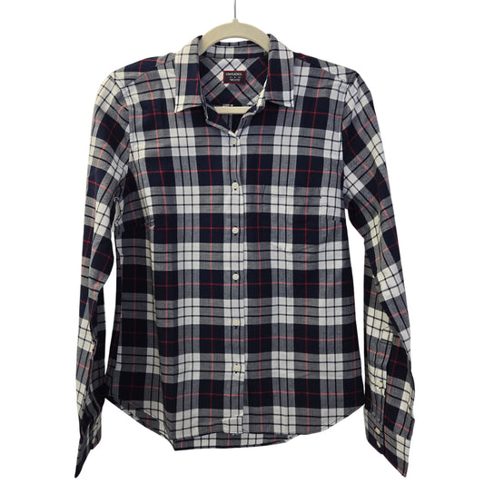 NWT UNTUCKit  Citra Plaid Long Sleeve Button Down Shirt Size 4