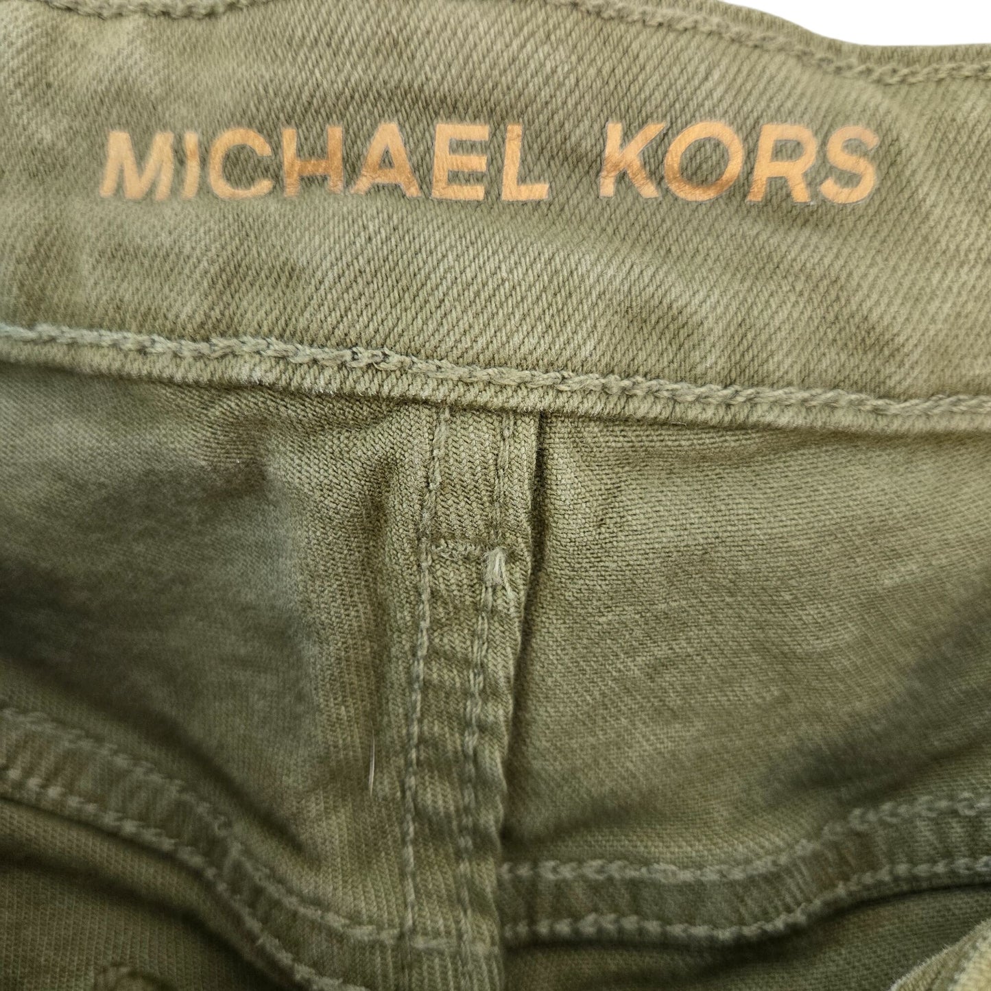 Michael Kors Selma Cropped Flare High Rise Raw Hem Jeans Size 12