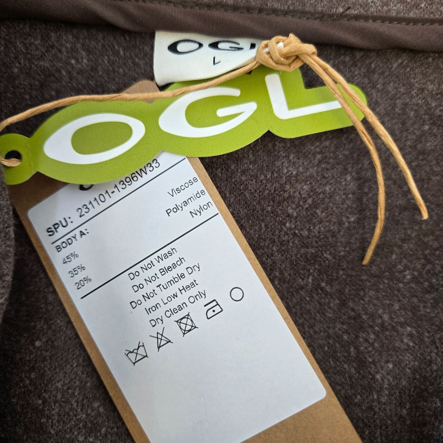 NWT OGL Wool-Like Viscose Blend A-Line Midi Skirt Size Large