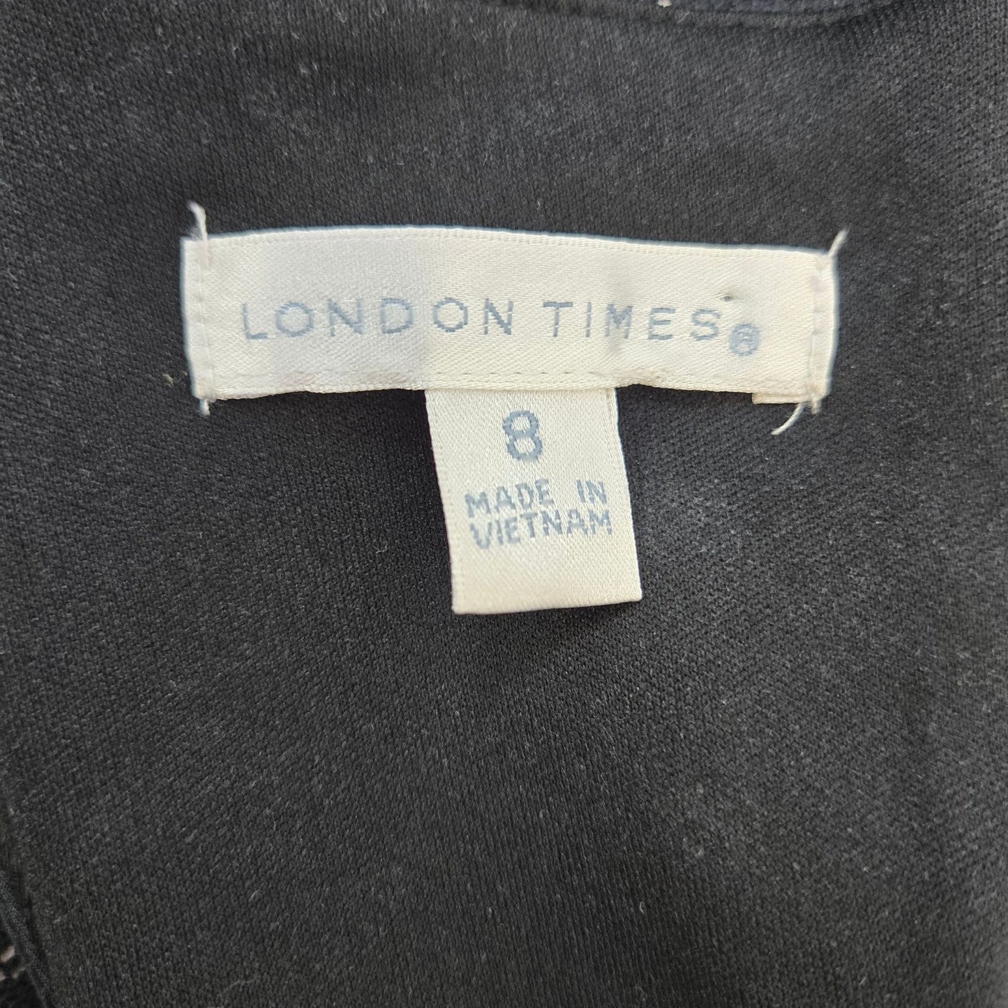 London Times Graphic Lace Bodice Overlay Shift Dress Size 8