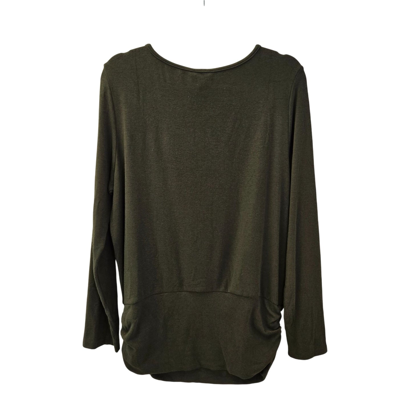 NWT OGL Viscose Blend Ruched Hem Long Sleeve Top Size XL