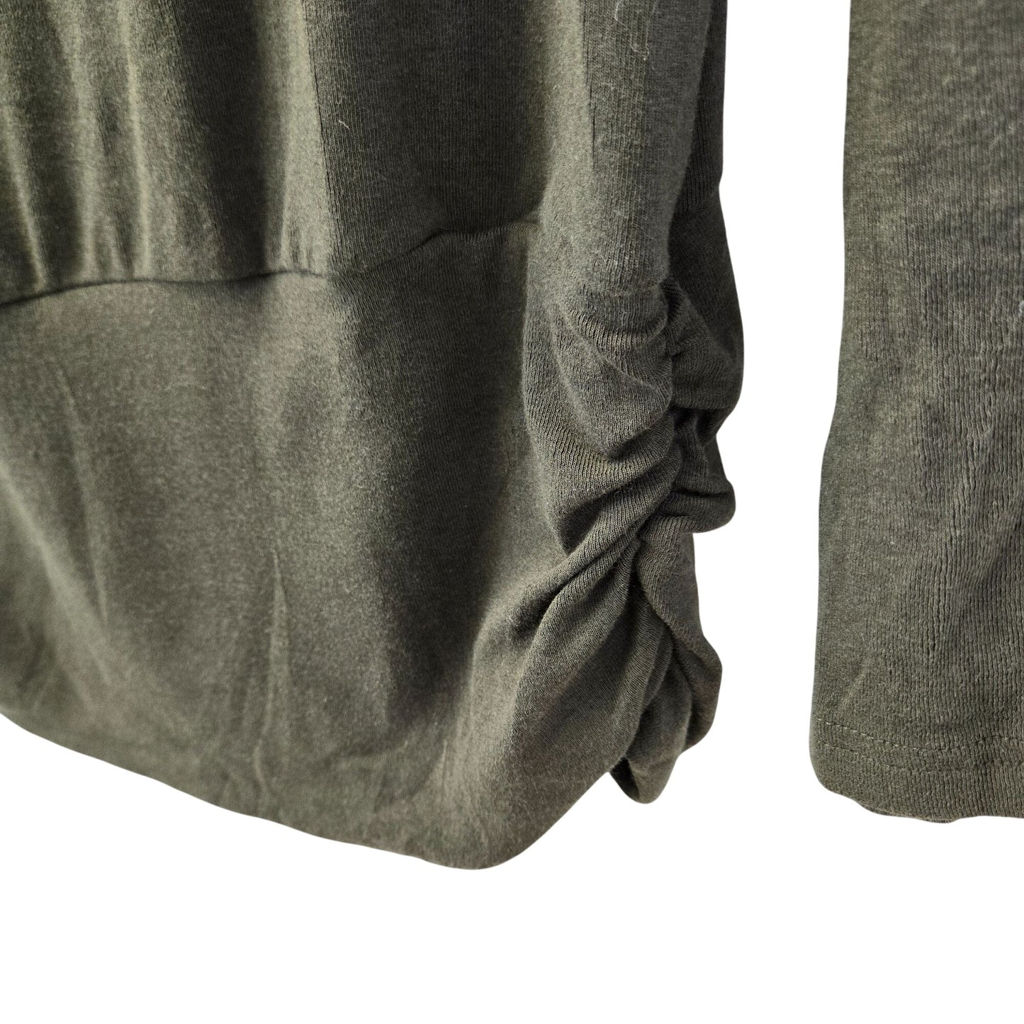 NWT OGL Viscose Blend Ruched Hem Long Sleeve Top Size XL