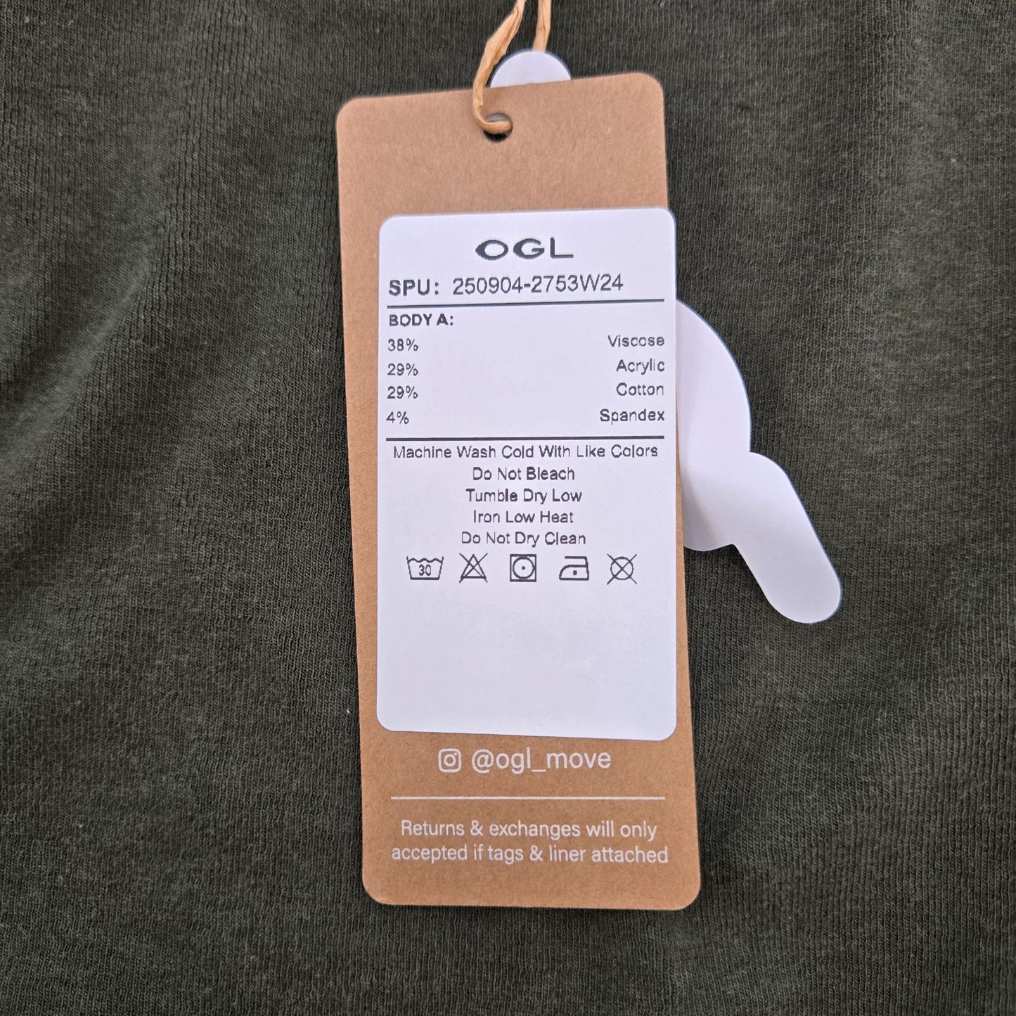 NWT OGL Viscose Blend Ruched Hem Long Sleeve Top Size XL