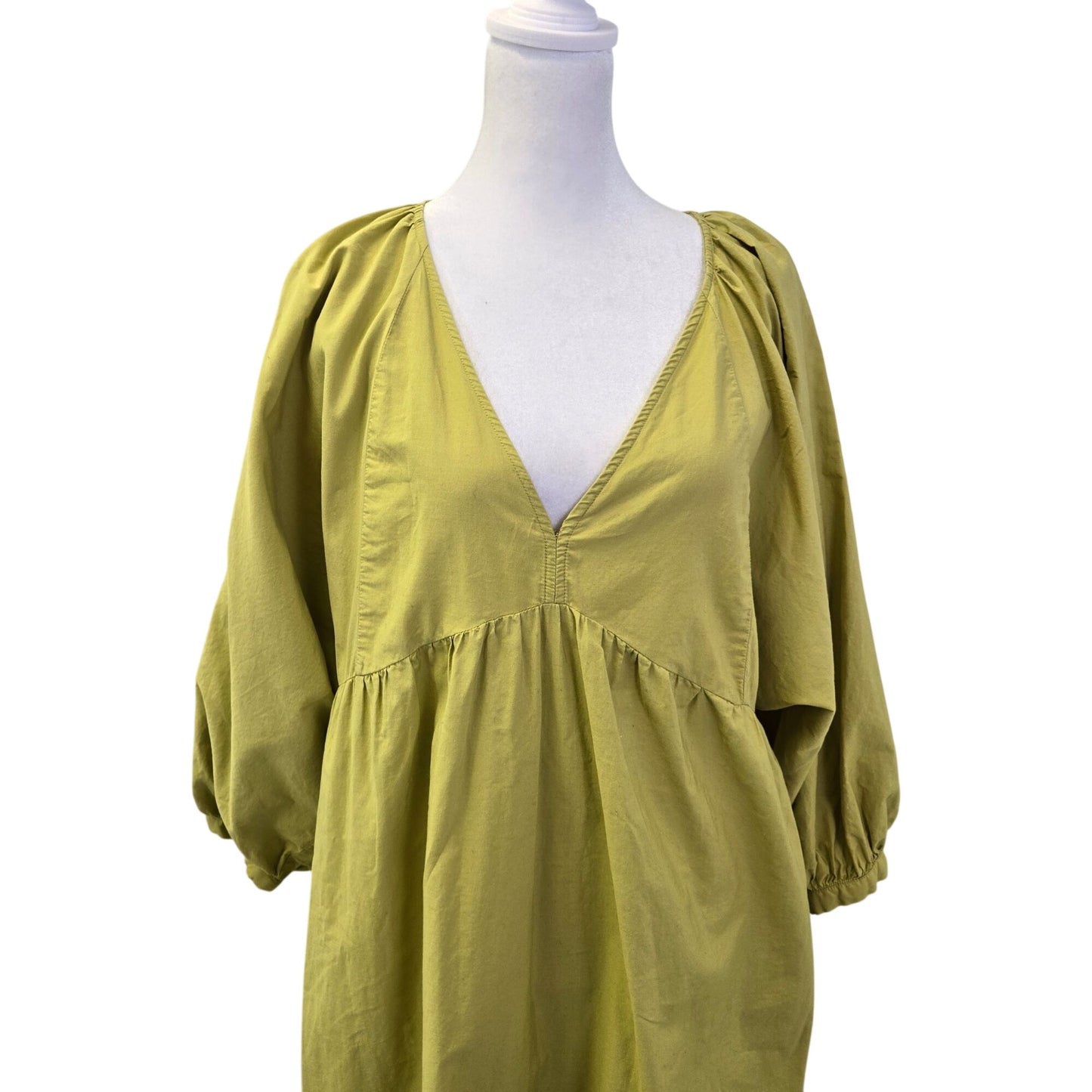 MNG Mango Eyelet Embroidered Hem Dolman Sleeve Boho Maxi Dress Size 8