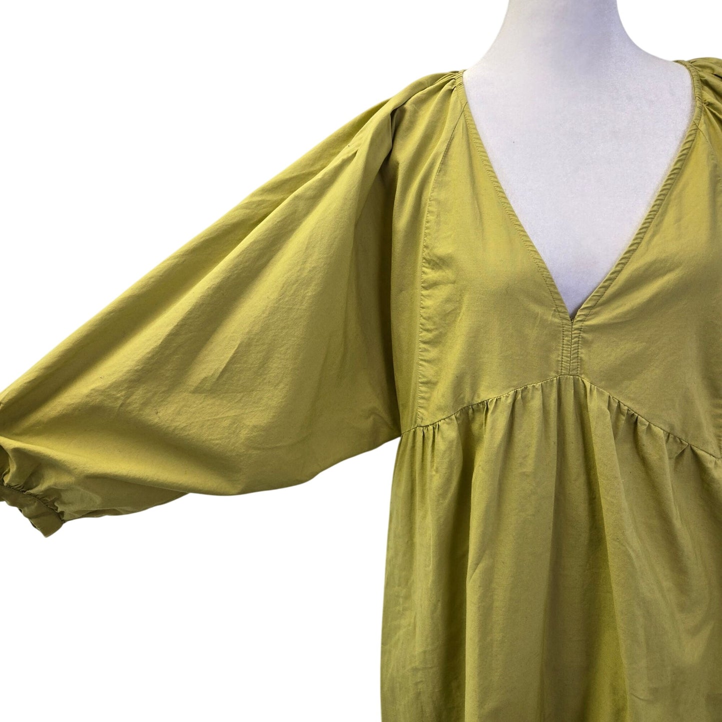 MNG Mango Eyelet Embroidered Hem Dolman Sleeve Boho Maxi Dress Size 8