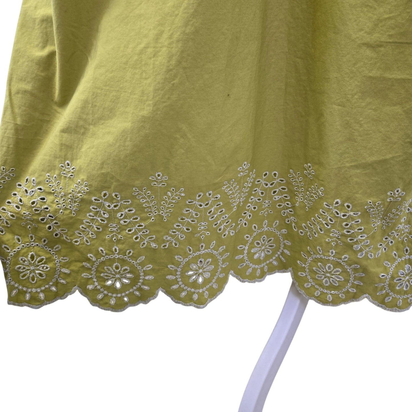 MNG Mango Eyelet Embroidered Hem Dolman Sleeve Boho Maxi Dress Size 8