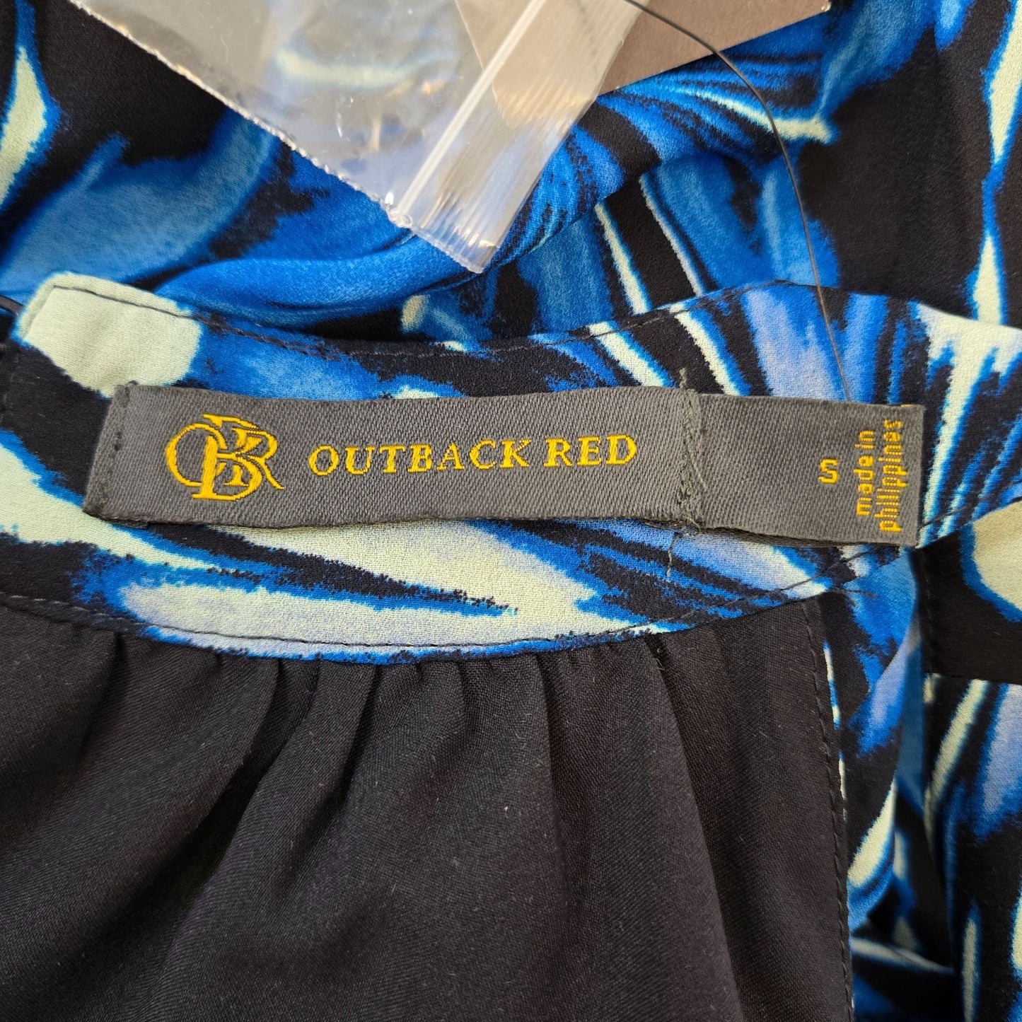 NWT Outback Red Sunburst Print Halter Style Maxi Dress Size Small