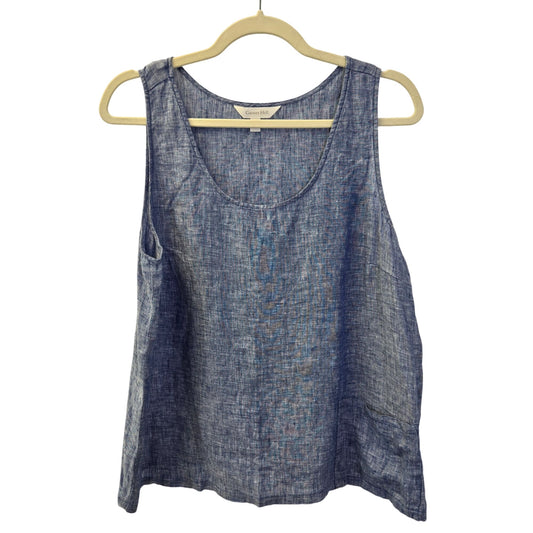 Garnet Hill 100% Linen Sleeveless Tank Top Size Large