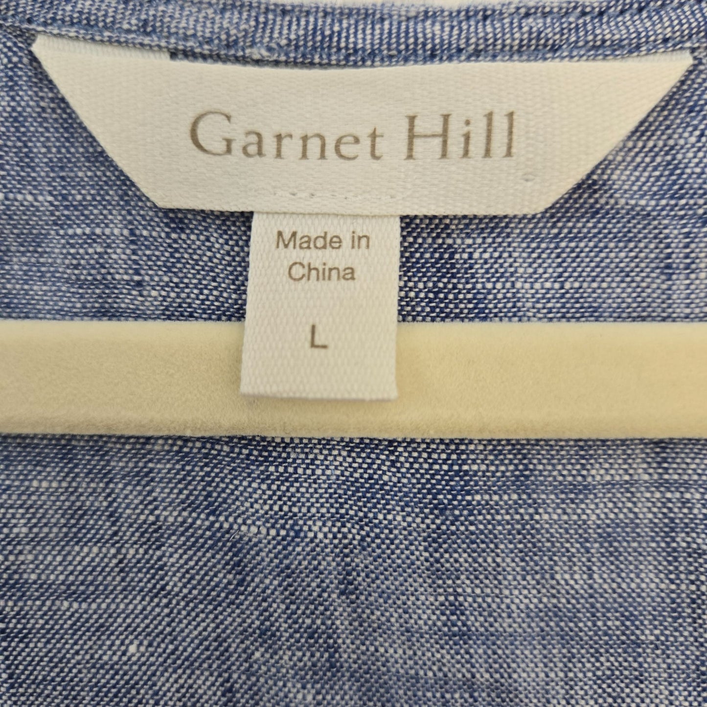 Garnet Hill 100% Linen Sleeveless Tank Top Size Large