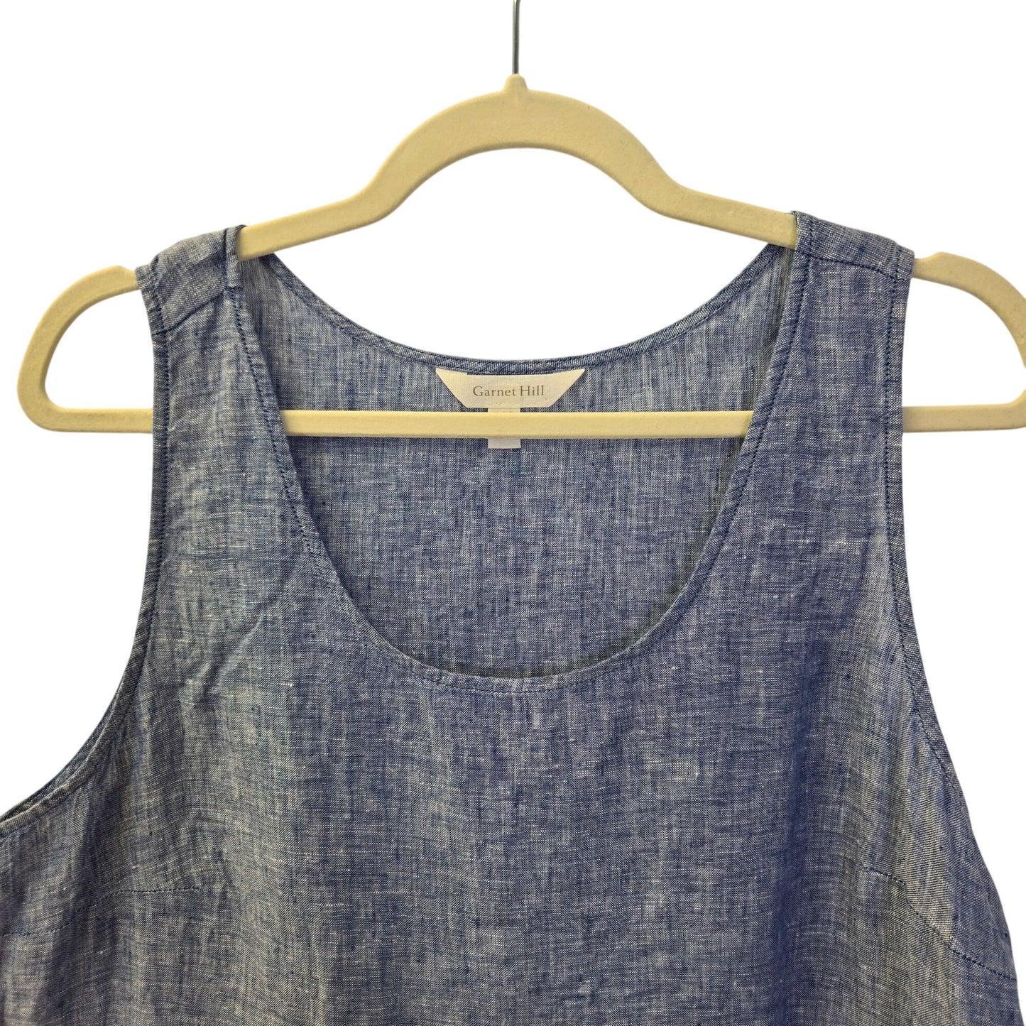 Garnet Hill 100% Linen Sleeveless Tank Top Size Large