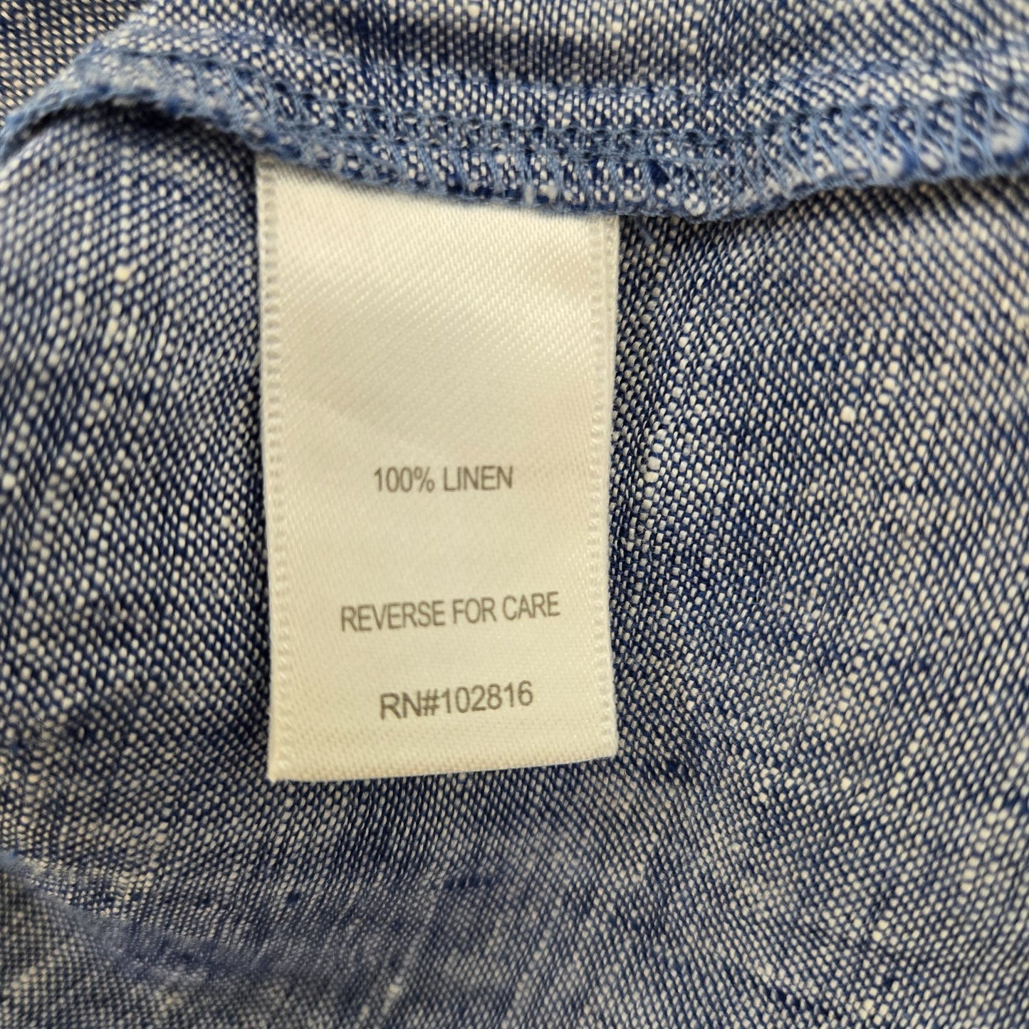 Garnet Hill 100% Linen Sleeveless Tank Top Size Large