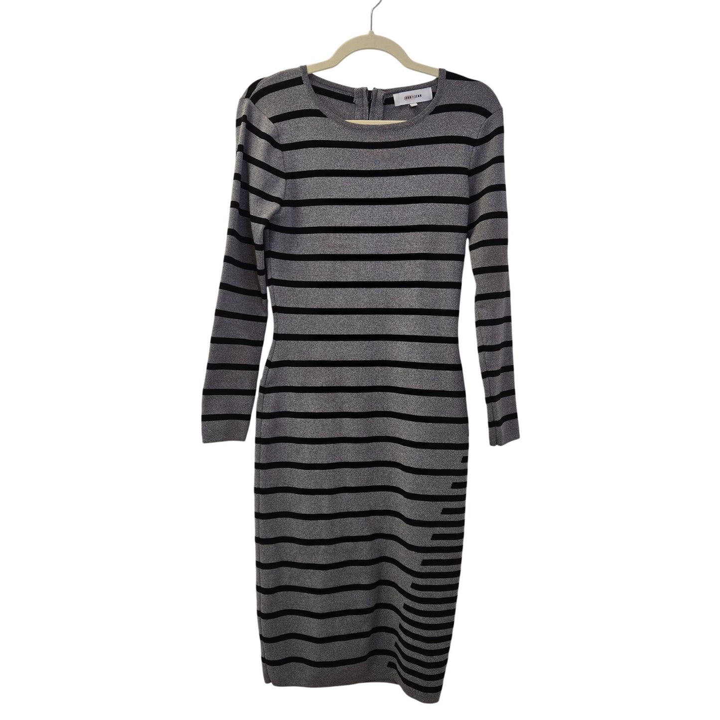 John + Jenn Striped Bodycon Midi Sweater Dress Size Medium