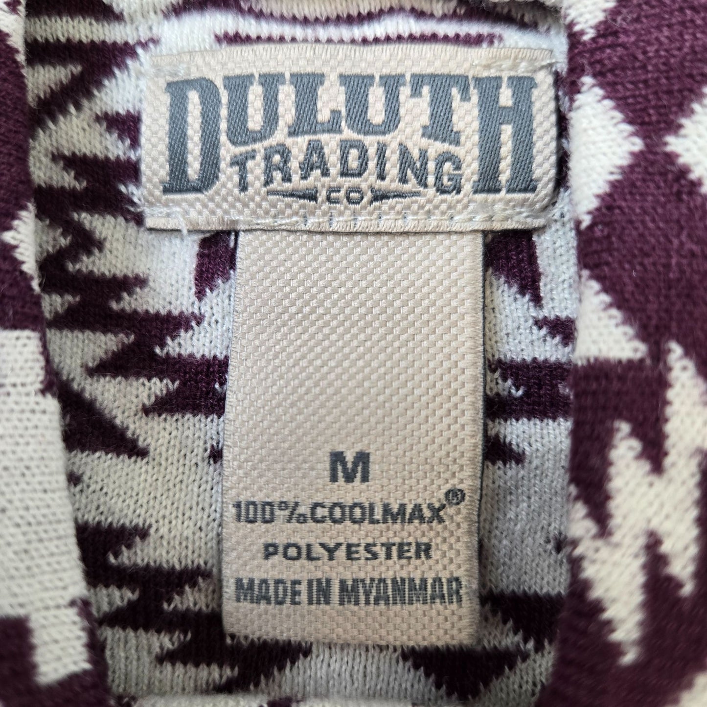 Duluth Trading Company Fair Isle Mock Neck Sweater Size Medium