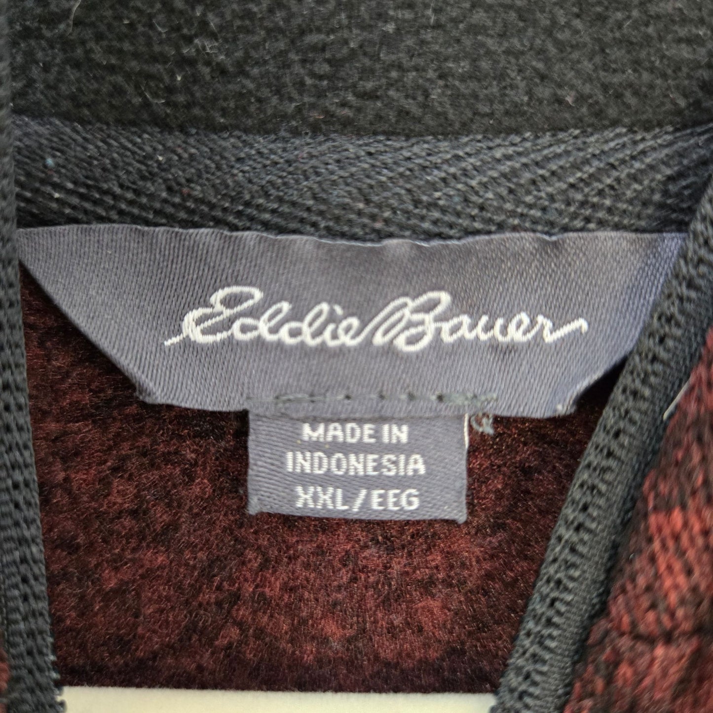 Eddie Bauer Quarter Zip Fleece Lined Pullover Jacket Size XXL