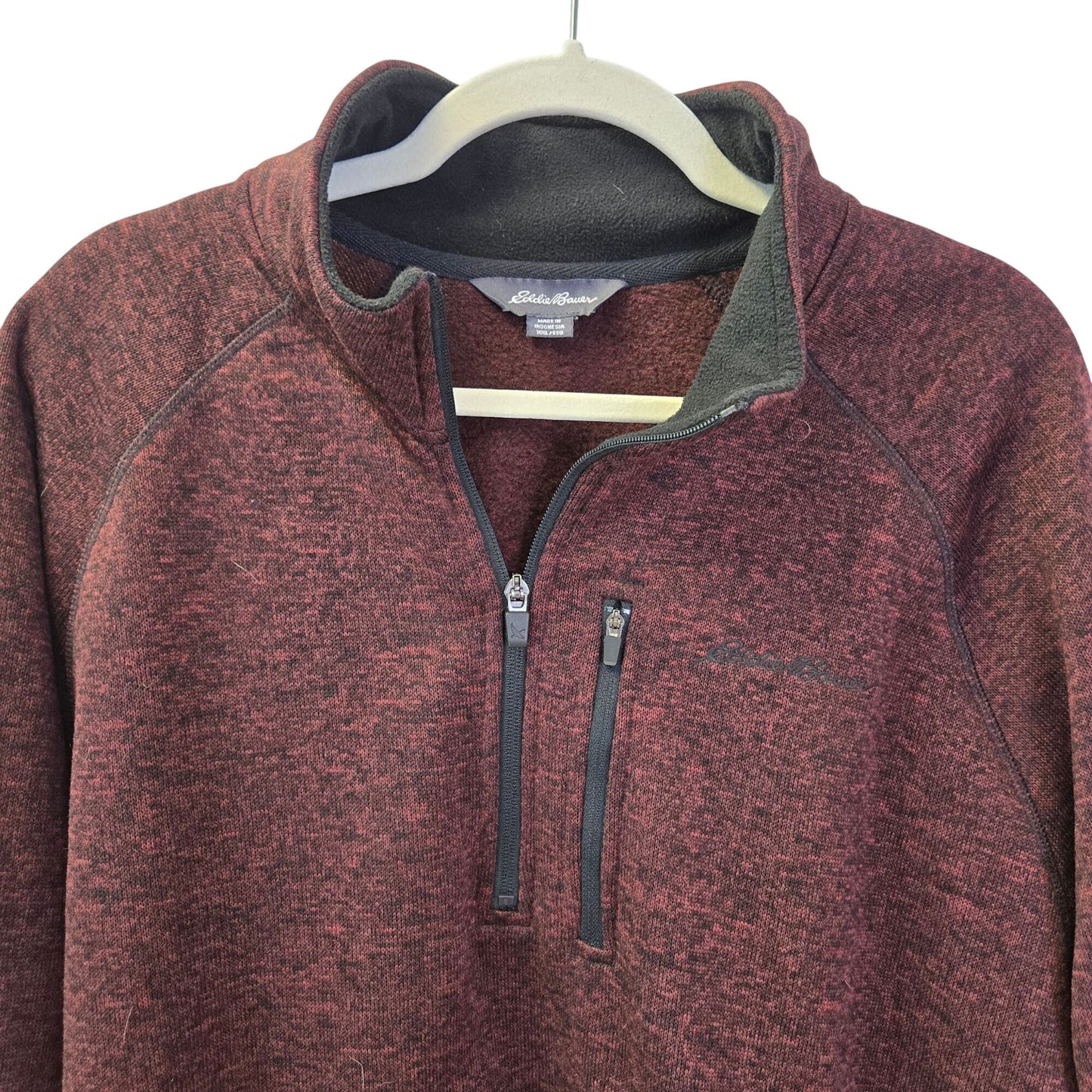 Eddie Bauer Quarter Zip Fleece Lined Pullover Jacket Size XXL
