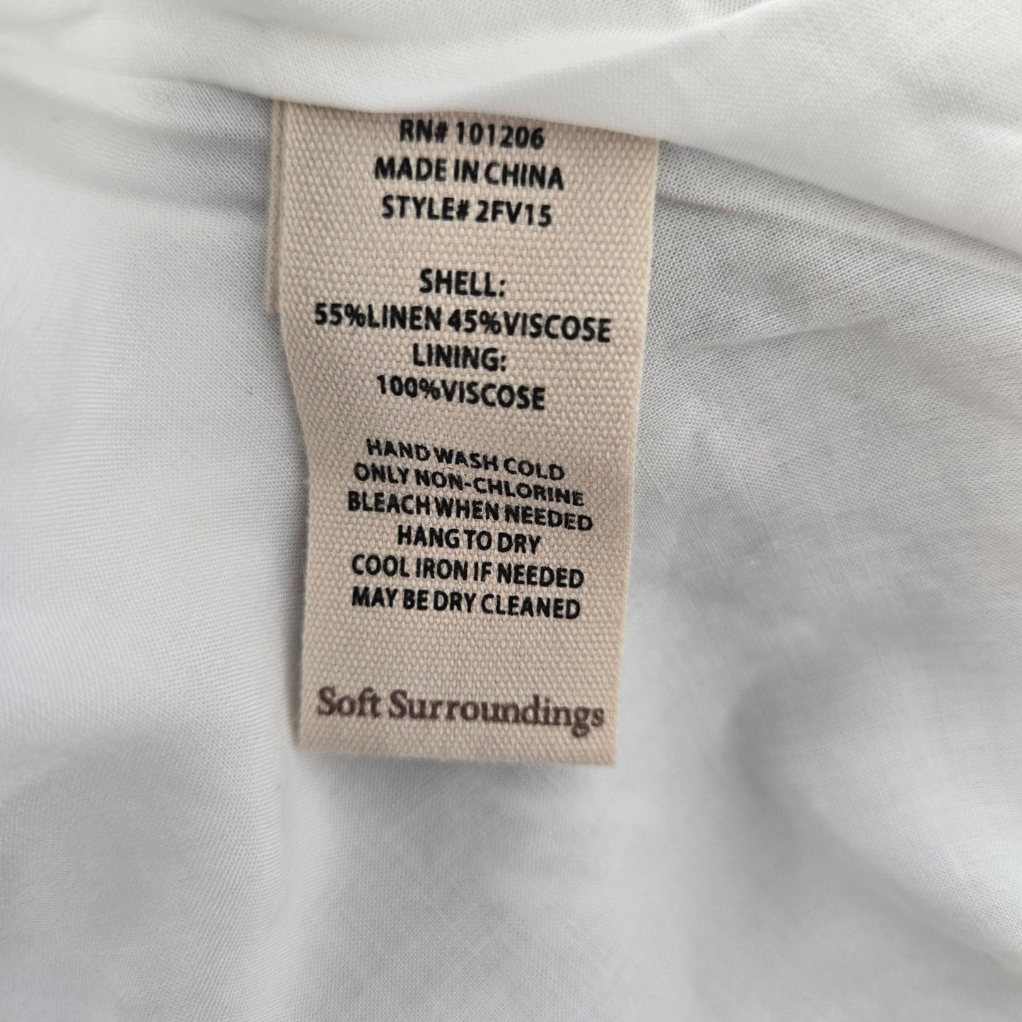 NWT Soft Surroundings Sonja Linen Blend Striped Dress Size Medium