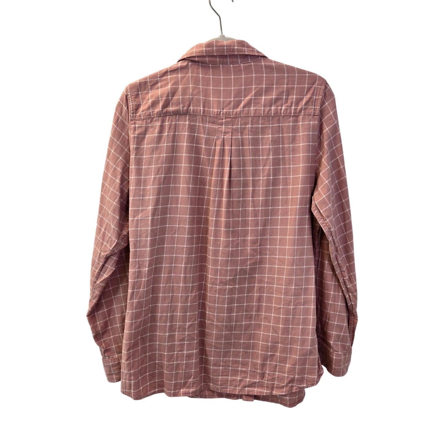 Banana Republic Factory Windowpane Plaid Button Down Shirt Size Large
