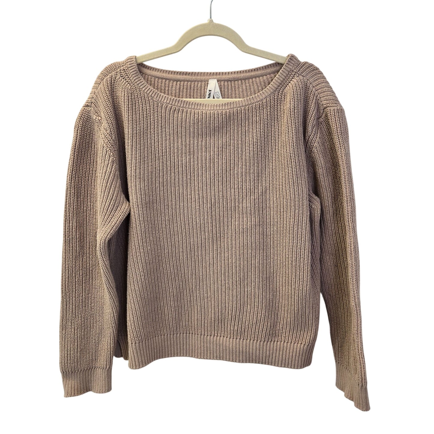 Pact Organic Cotton Ribbed Fisherman Sweater Size Large