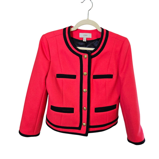 J. Crew 100% Wool 5 Button Blazer Jacket Size 6 Petite