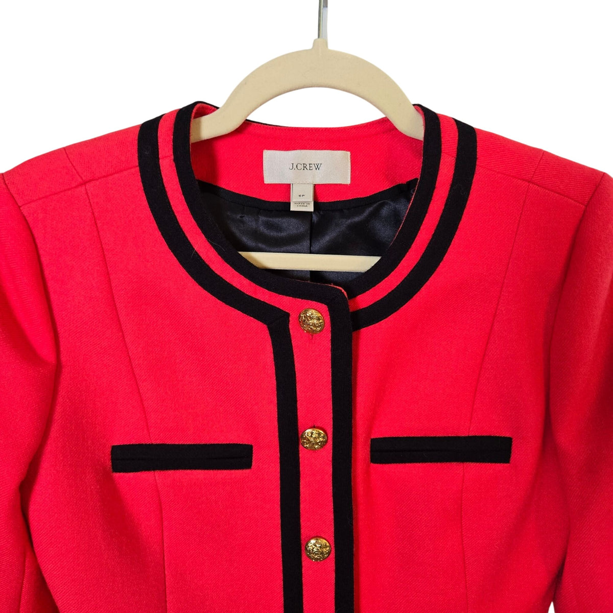 J. Crew 100% Wool 5 Button Blazer Jacket Size 6 Petite
