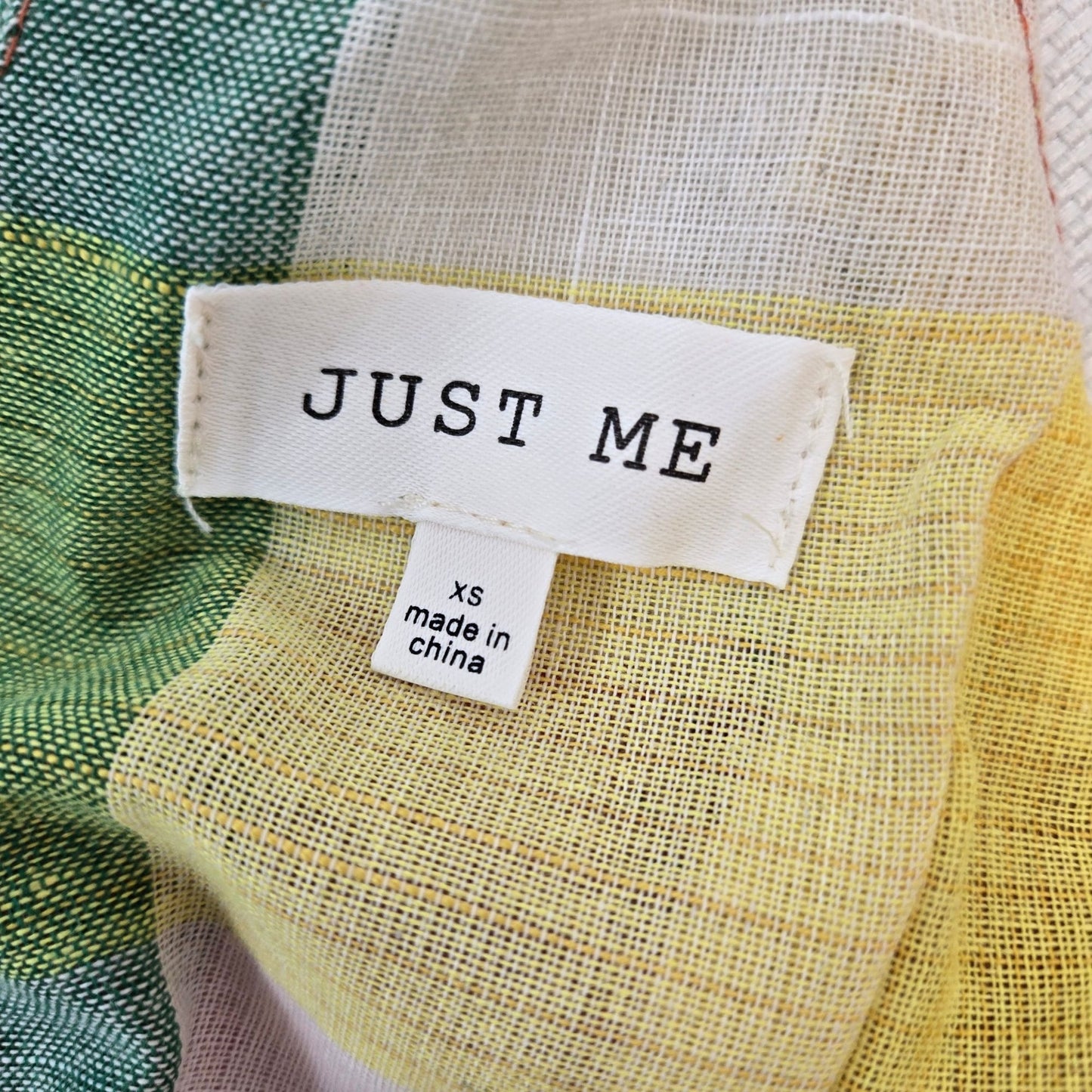 NWOT Just Me by Lulus Jonna Multi-Color Gingham Print Maxi Dress Size XS