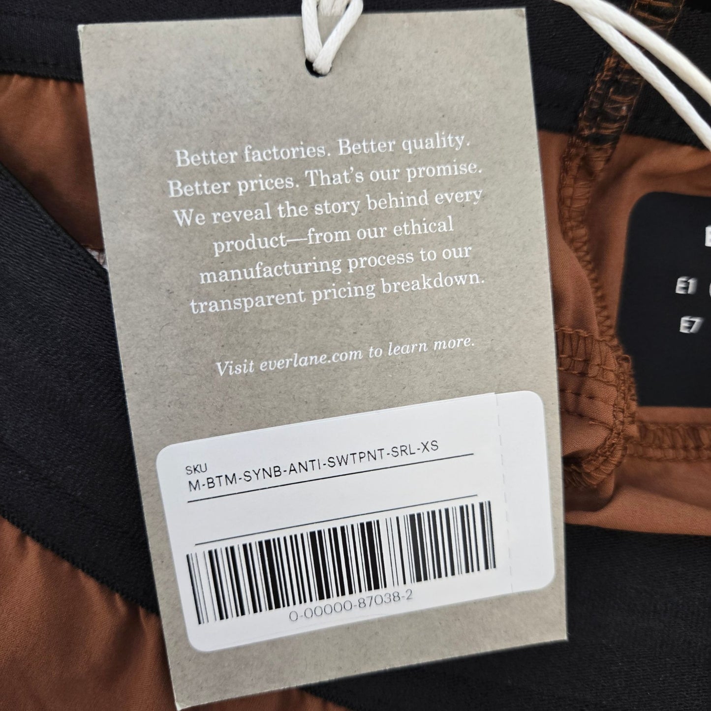 NWT Everlane Anti-Sweatpant Unisex Men XS Women S