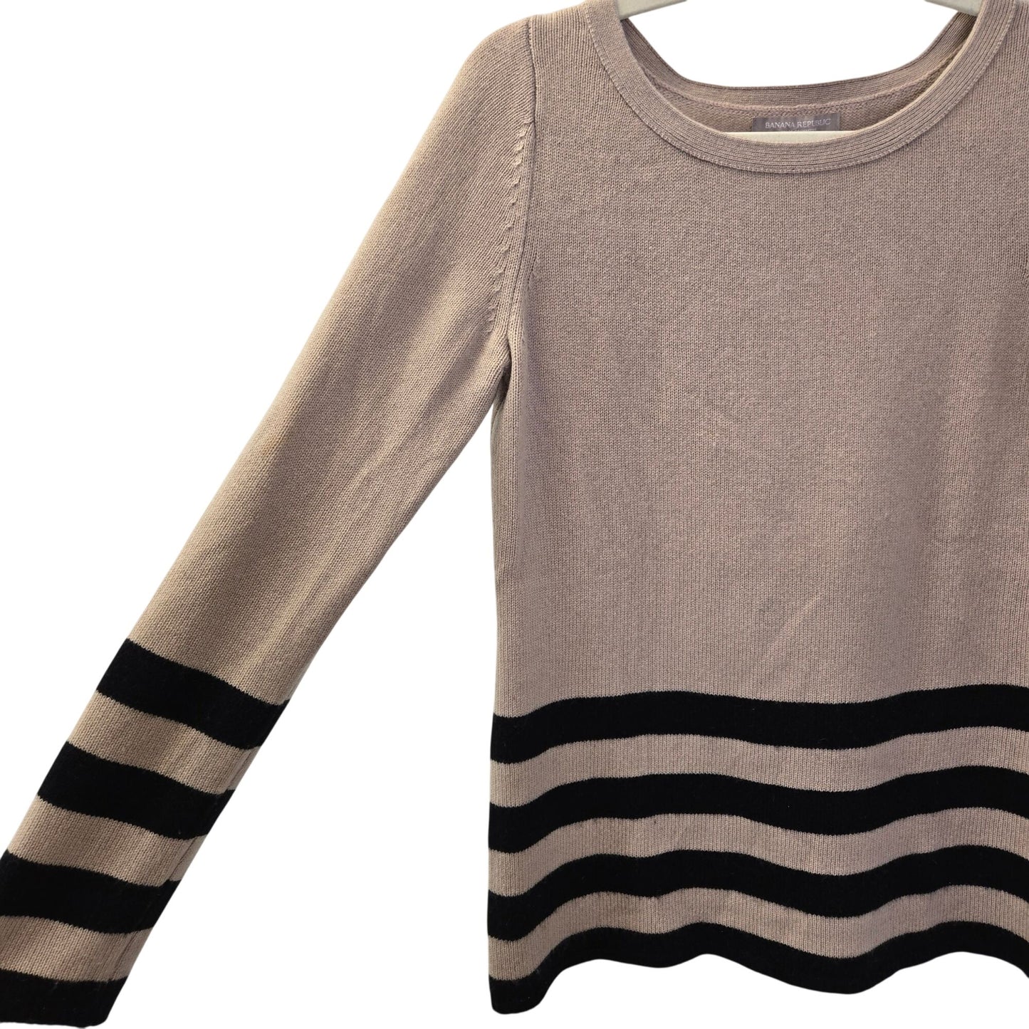 Banana Republic Wool and Cashmere Blend Striped Sweater Size Medium