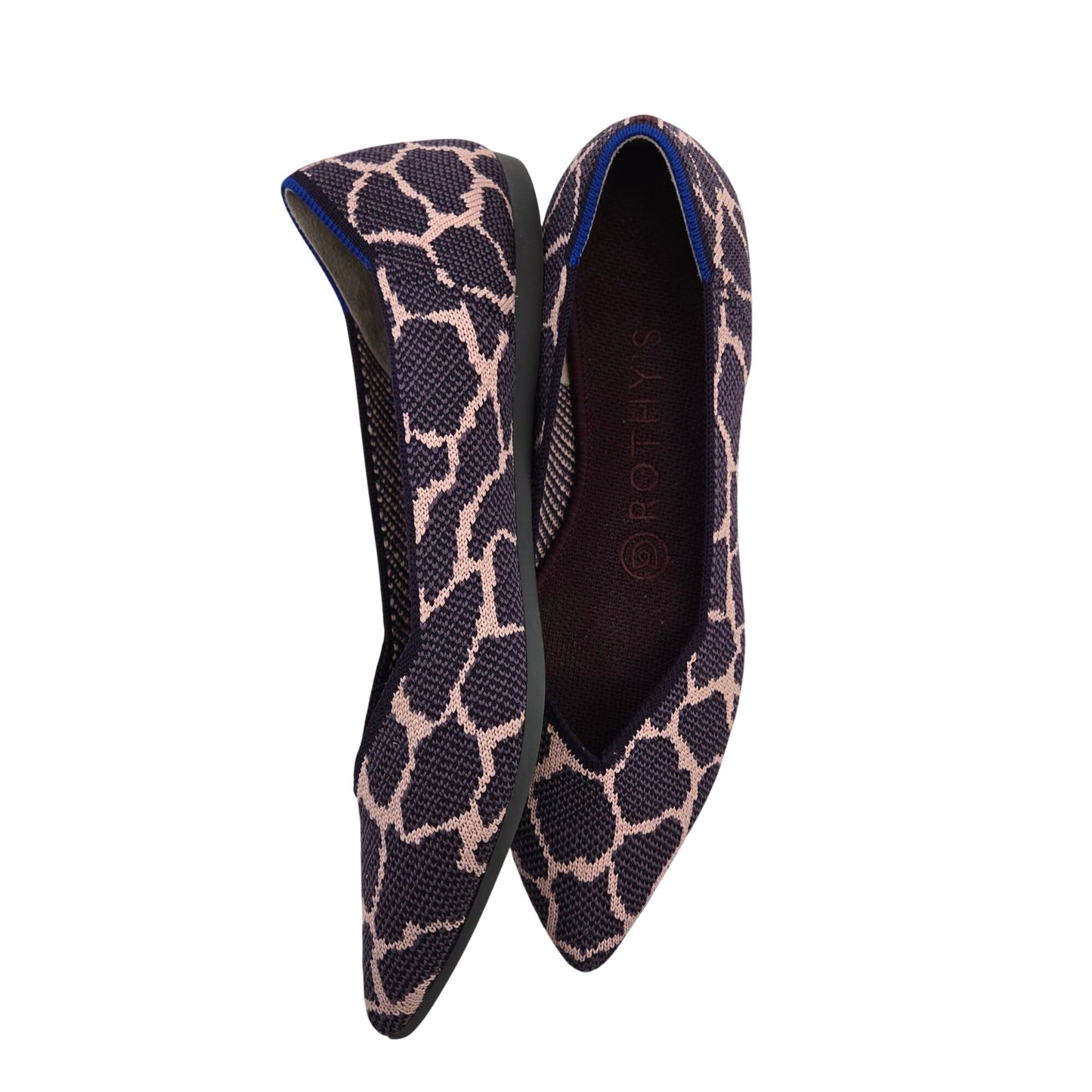 Rothy's The Point Violet Giraffe Pointed Toe Flats Size 6.5