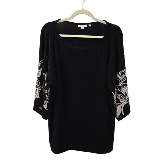 Chico's Travelers Border Kimono Sleeve Crewneck Top Size Chico's 3/XL