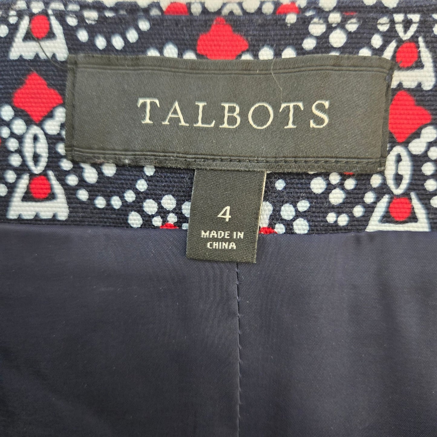 Talbots Bandana Print Pencil Skirt Size 4