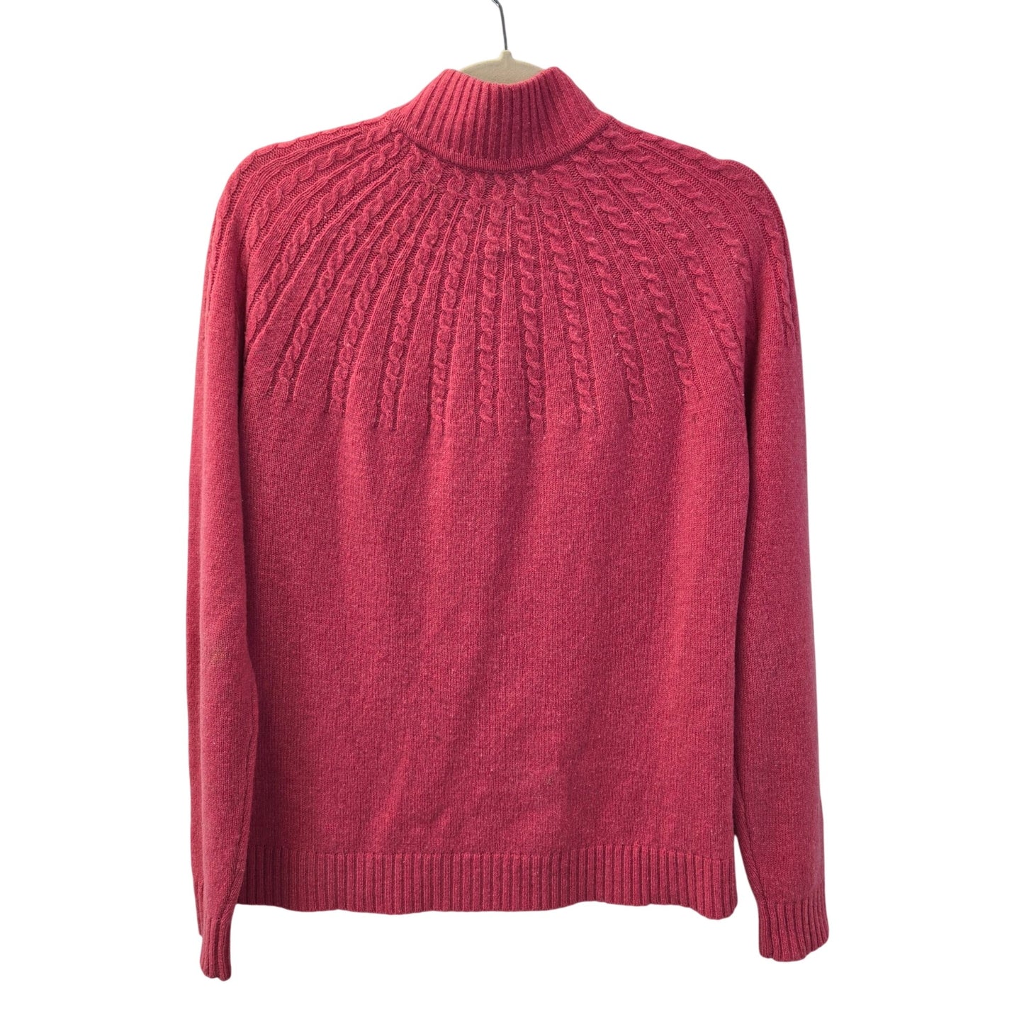 Vineyard Vines 100% Lambswool Cable Knit Quarter Zip Sweater Size Medium