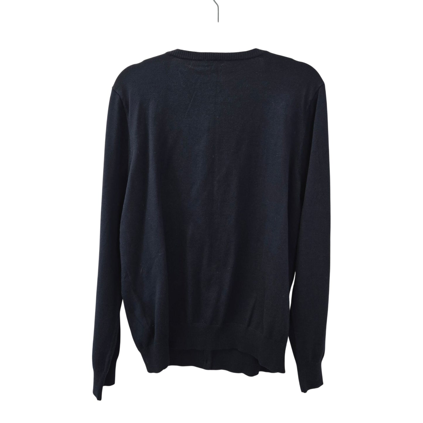 L.L. Bean Supina Cotton Blend Navy Blue Cardigan Sweater Size XL