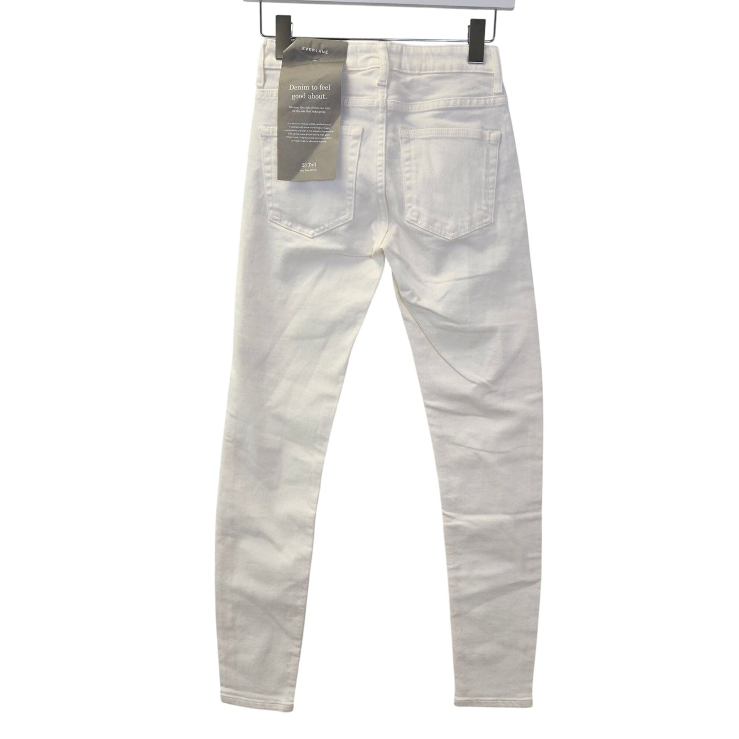 Everlane The Mide-Rise Skinny Jeans in Bone Size 23 Tall