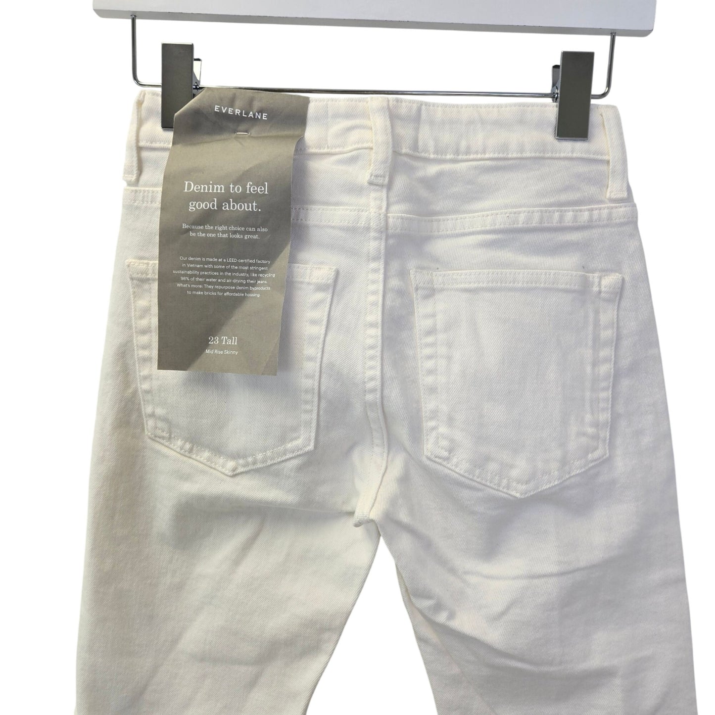 Everlane The Mide-Rise Skinny Jeans in Bone Size 23 Tall