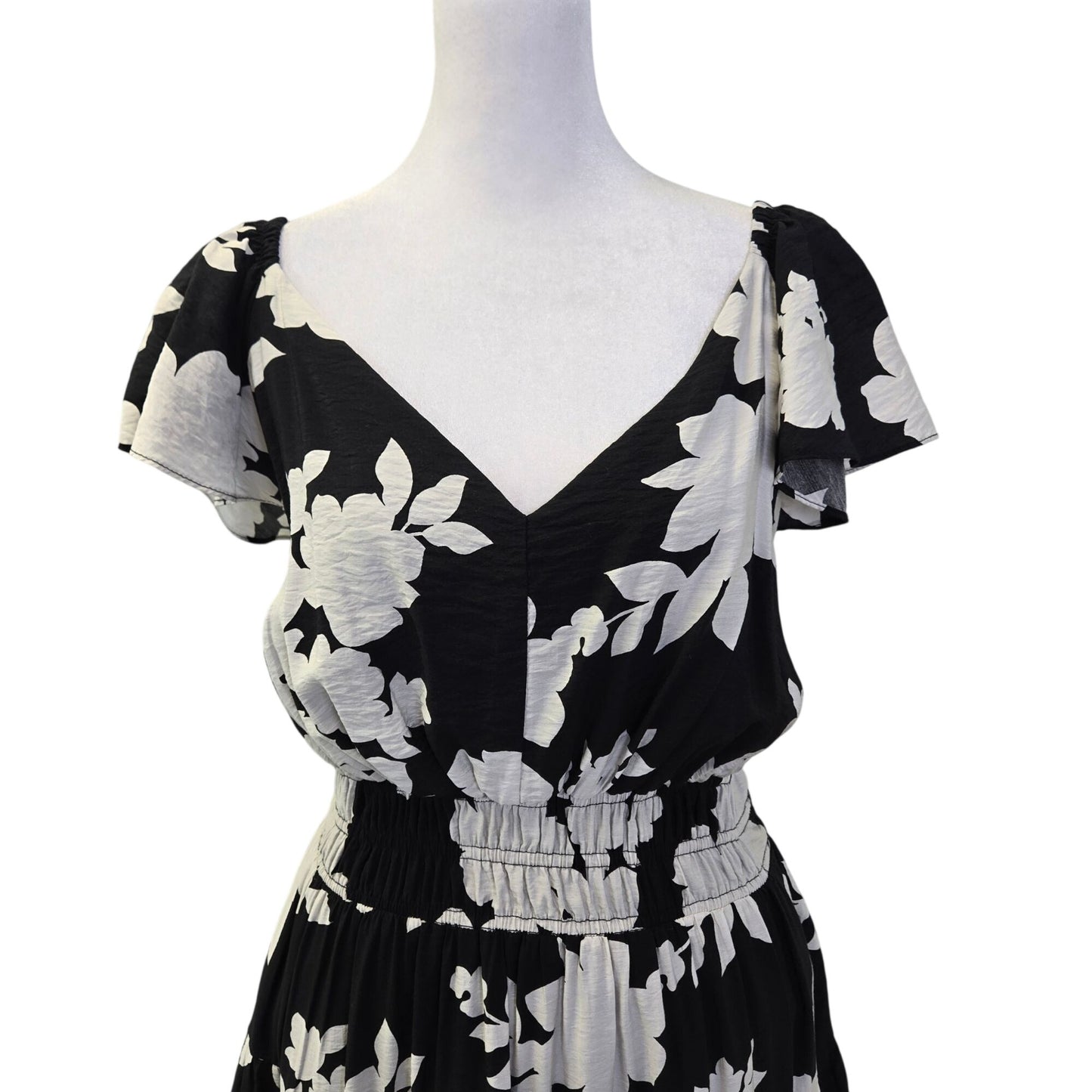 Rachel Zoe Rayon Blend Floral Tiered Hem Boho Maxi Dress Size Medium