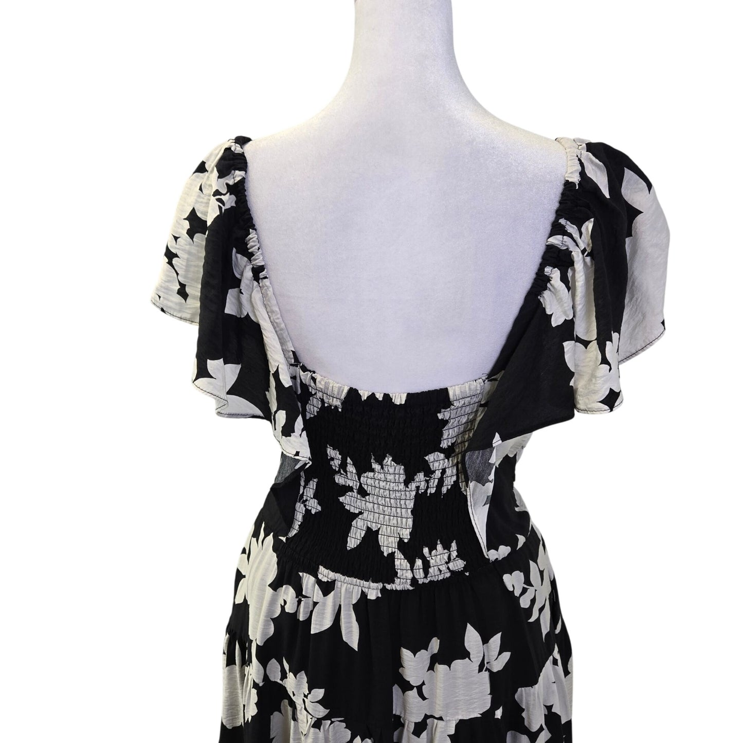 Rachel Zoe Rayon Blend Floral Tiered Hem Boho Maxi Dress Size Medium