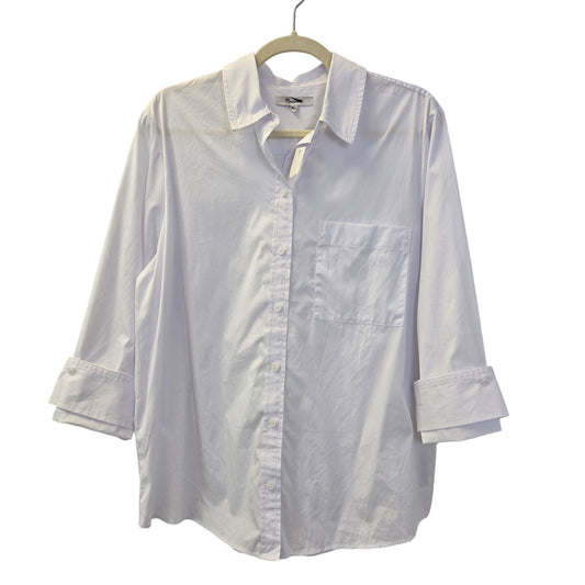 NWT Madewell Classic Maybel Button Down Shirt w/Adjustable Cuffs Size Large