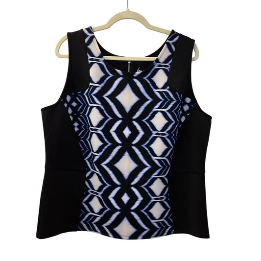 Lane Bryant Neoprene Ikat Print Sleeveless Top Size 18/20