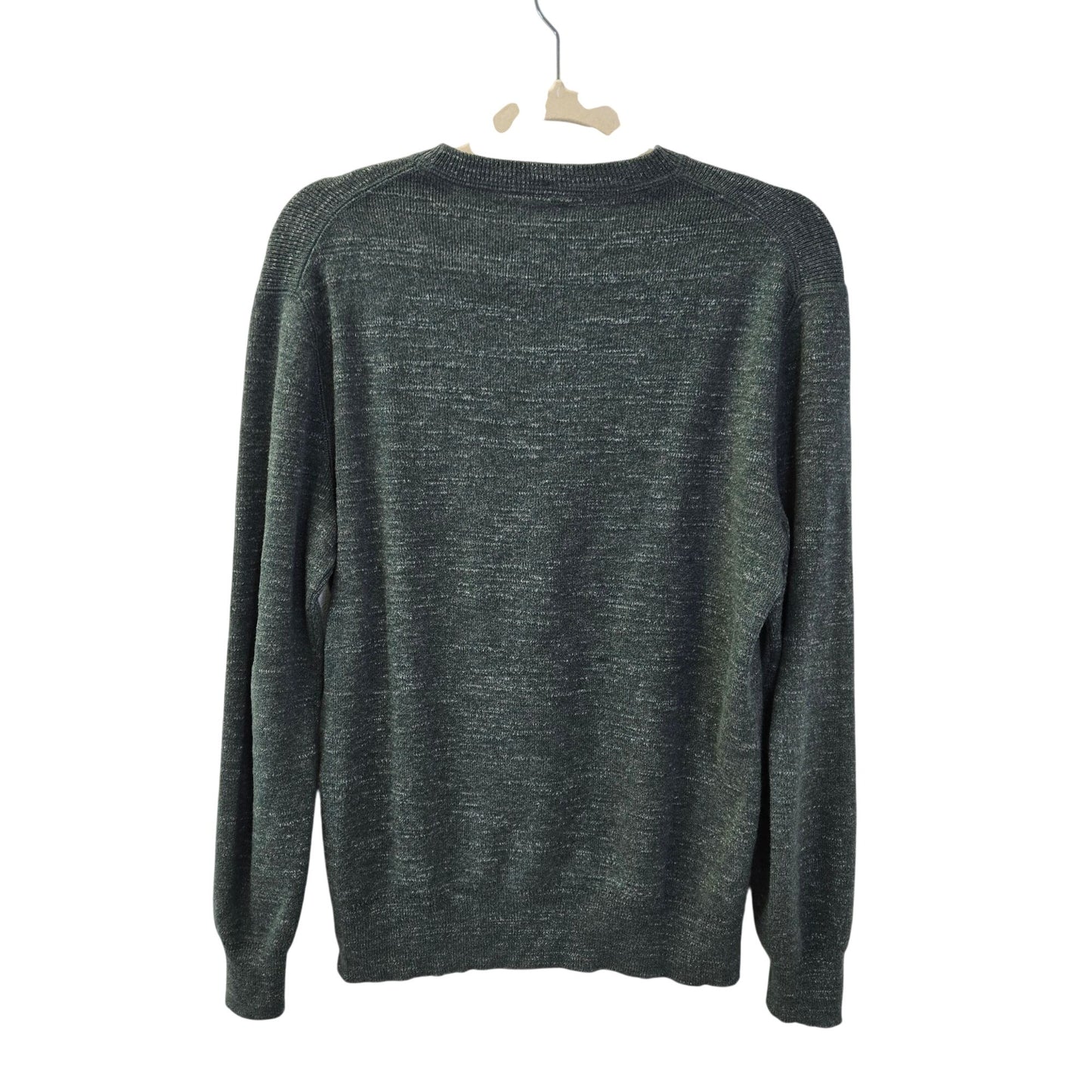 J. Crew 100% Cotton Heathered Green Crewneck Sweater Size Small